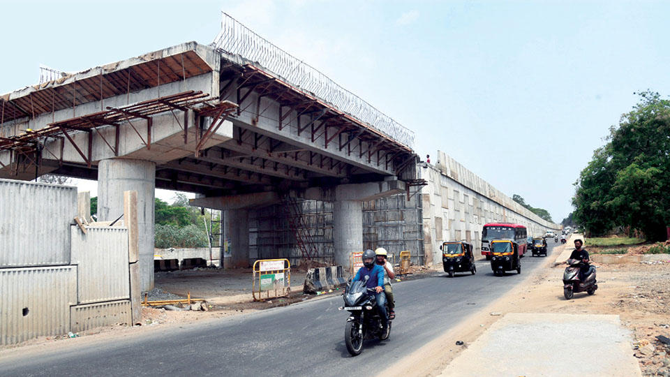 Nanjangud Highway flyover work gains pace