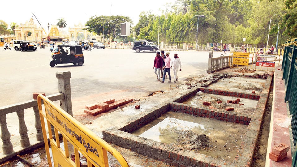 ootpath dug up for Tonga Experience Centre