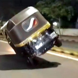 Auto driver booked for wheelie stunt on JLB Road