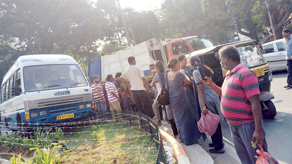 Vehicle ploughs into Elephant Statue Circle; grills damaged