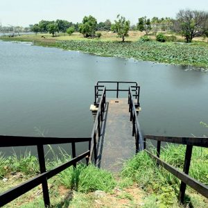 Rejuvenation works begin at Varuna Lake