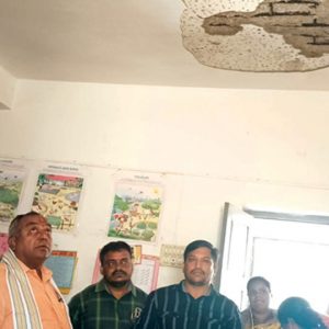 MLA inspects school where ceiling plaster fell down