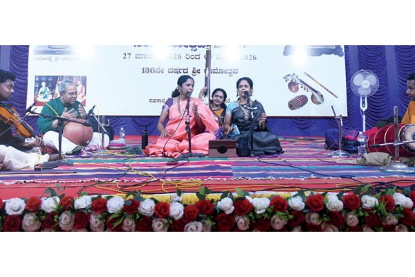 Akkarai Sisters perform for Sri Ramothsava Sangeethothsava at Alammana Choultry