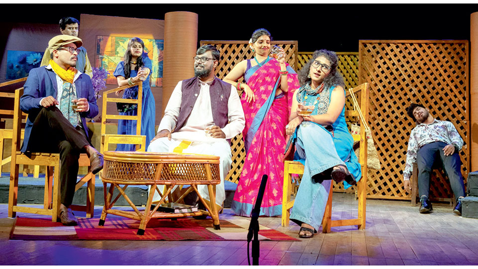 Kannada play ‘Party’ staged at Kirurangamandira