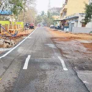 Unscientific road work at Srirampura