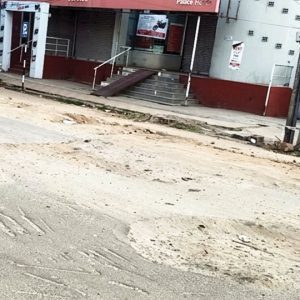 Crater-like potholes