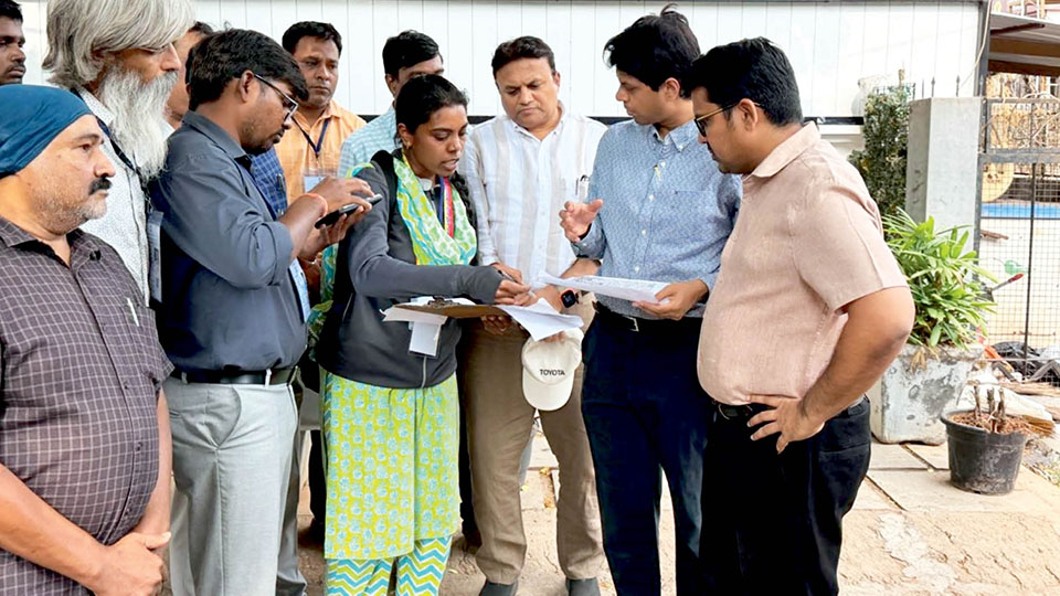 Census-2027: DC Reddy inspects house mapping at T.K. Layout