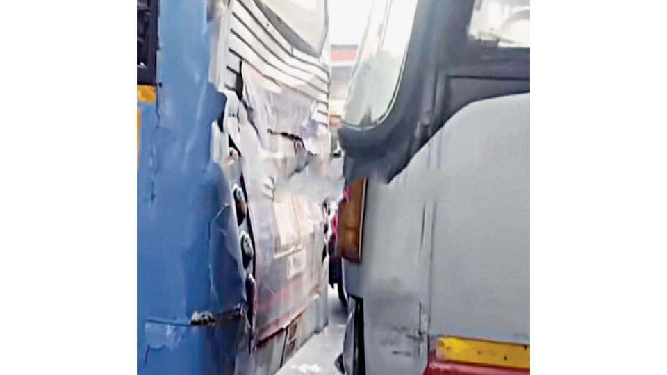 Negligent driving leads to chain collision