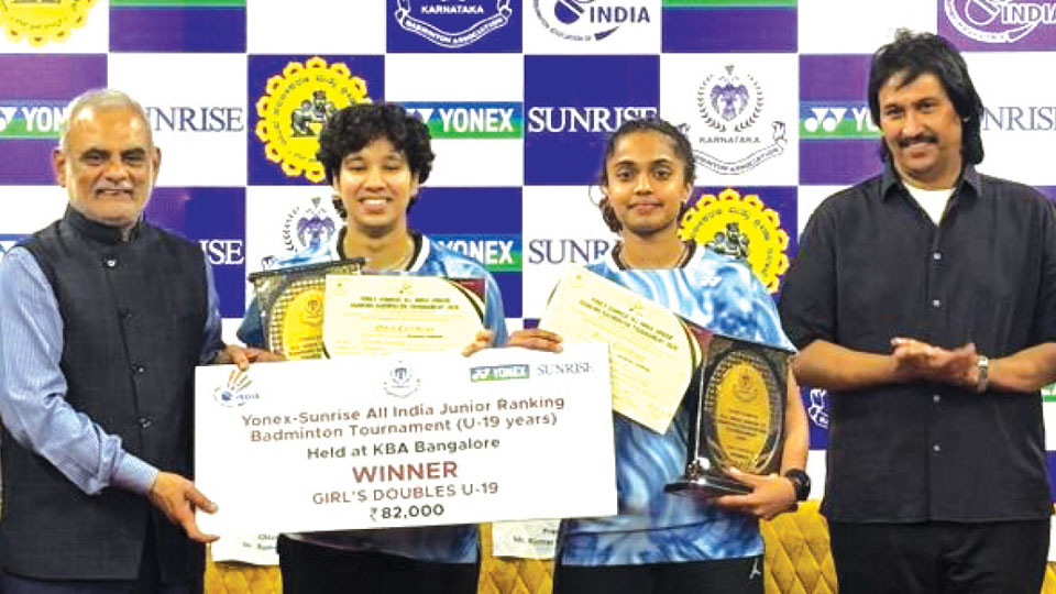 Yonex-Sunrise All India Junior (U-19) Ranking Badminton Tournament 2026 : Diya Bheemaiah of Kodagu clinches doubles title