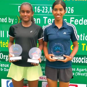 ATF Under-16 Junior Ranking Tennis Tournament: Mysuru girl Padmapriya wins Singles & Doubles