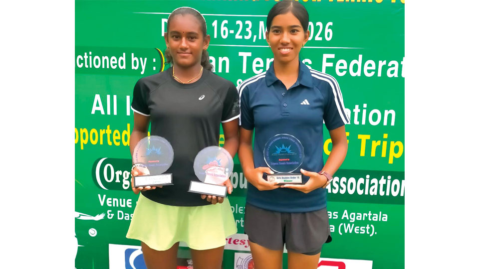 ATF Under-16 Junior Ranking Tennis Tournament: Mysuru girl Padmapriya wins Singles & Doubles