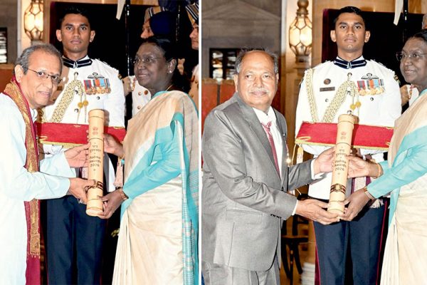 Shatavadhani Dr. Ganesh and M. Ankegowda receive Padma Awards