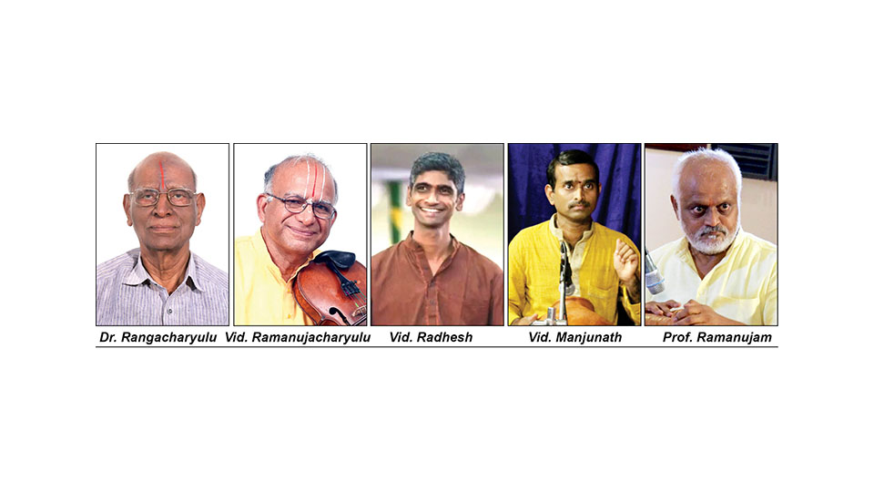 Veteran musician Dr. Rangacharyulu’s concerts in Mysuru this week