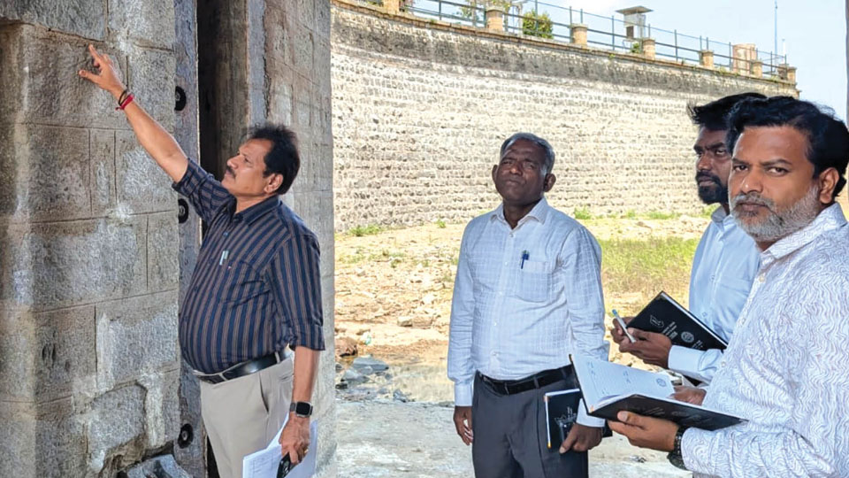Dam safety team inspects KRS Dam before monsoon