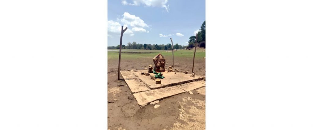 Ancient temples surface as Kabini Dam level recedes