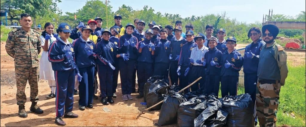 DPS Mysore Cadets conduct water body cleaning drive