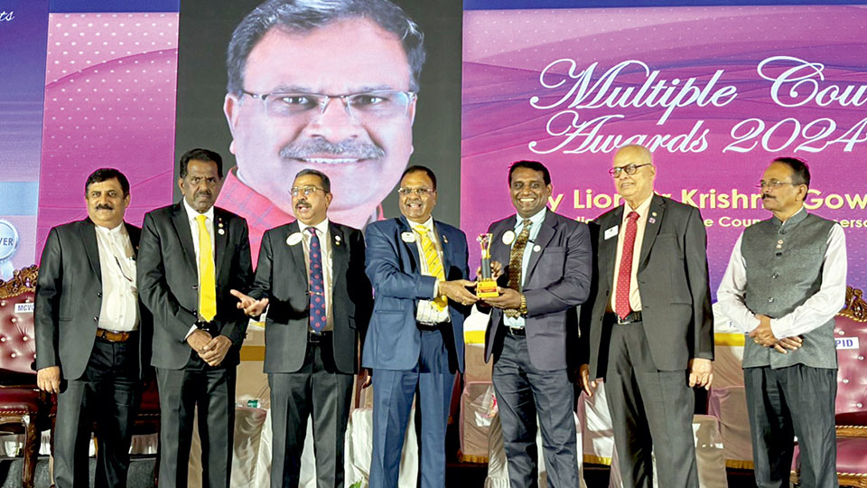Addl. Dist. Cabinet Secretary from city gets Lions Multiple District Award
