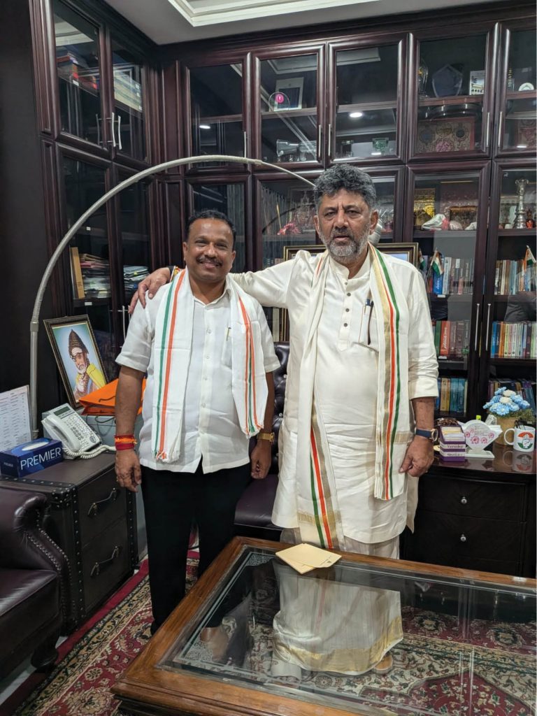 City Congress Gen. Secretary greets new CM D.K. Shivakumar