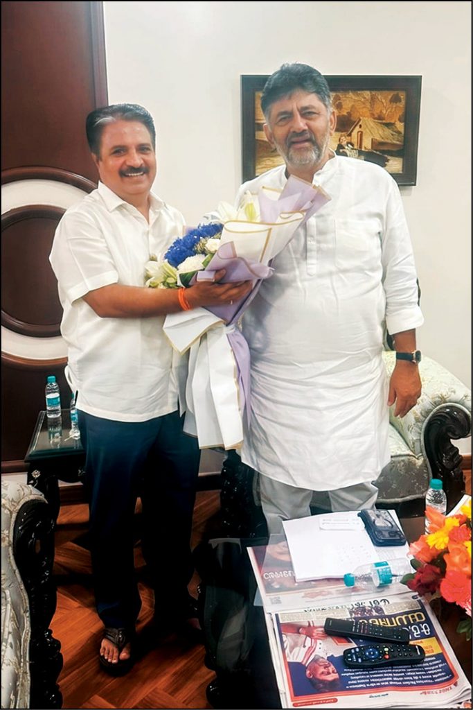H.V. Rajeev calls on CM in Delhi