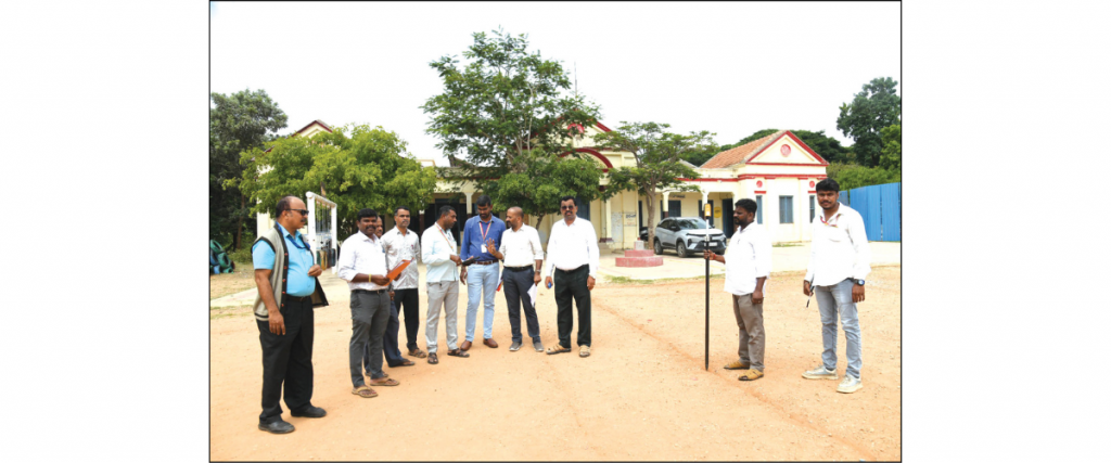 SWR works at Vontikoppal Govt. School: Land survey, map preparation begin