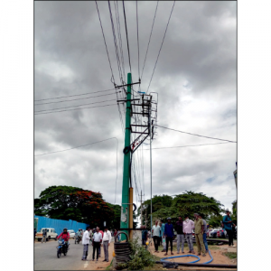 Electric accident injures technician