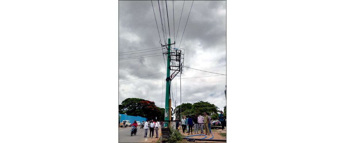 Electric accident injures technician