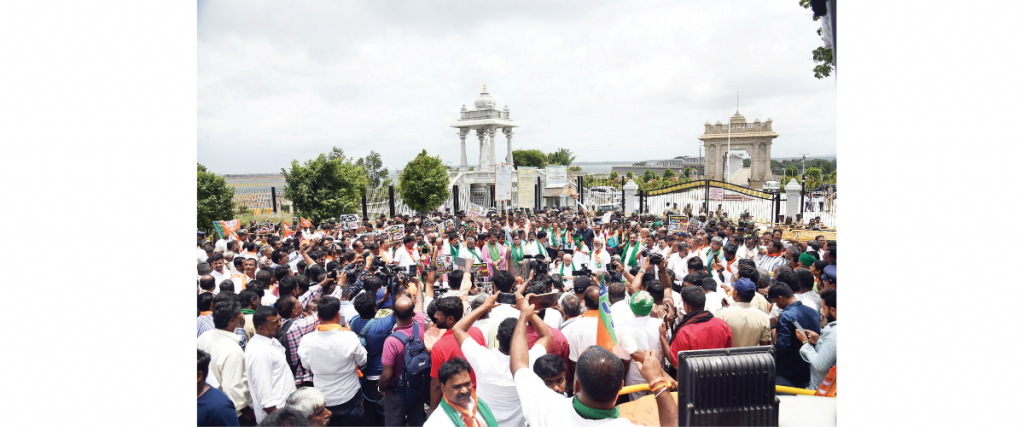 Siege bid to KRS dam…: BJP workers arrested, let off