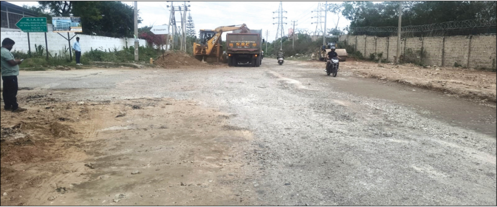 KIADB begins repair of crater-ridden BEML road