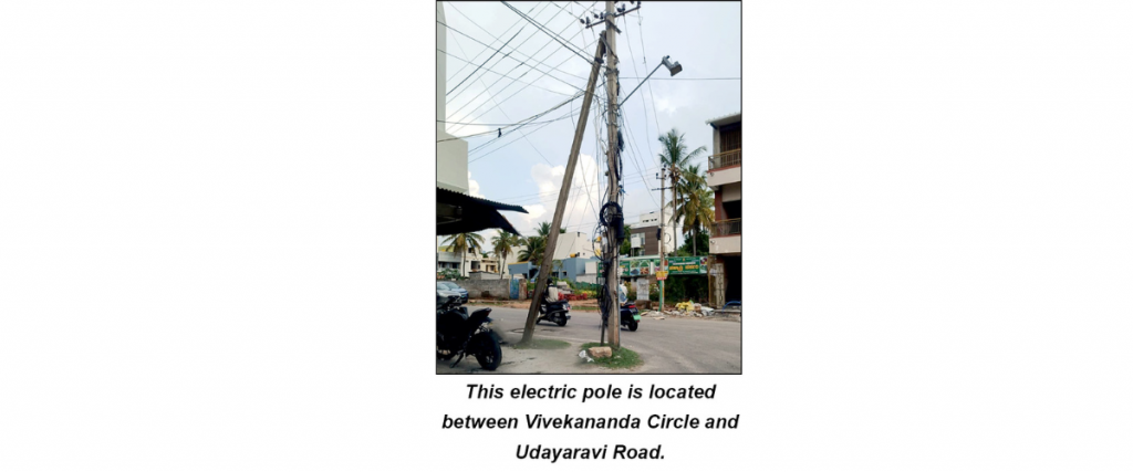 Electric pole obstruction