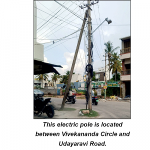 Electric pole obstruction