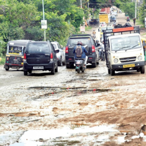 Poor condition of roads in Hebbal Industrial Area