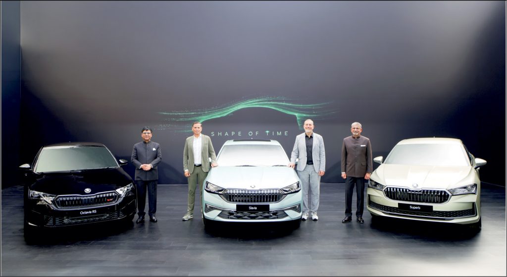 Skoda Auto India unveils new Slavia, Octavia RS & Superb