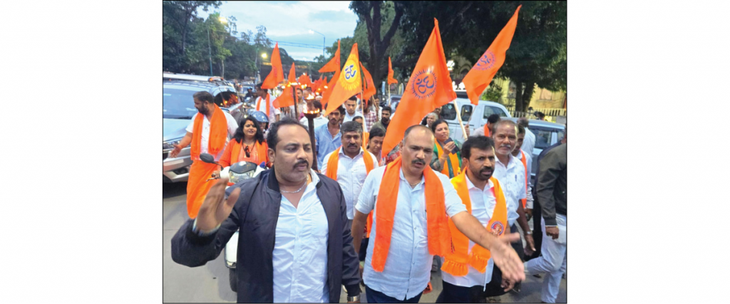 Akhand Bharat Sankalp Diwas: Hindu Jagarana Vedike takes out massive procession in city