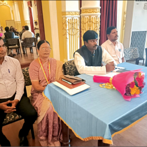 Safai Karmachari Commission member interacts with housekeeping staff