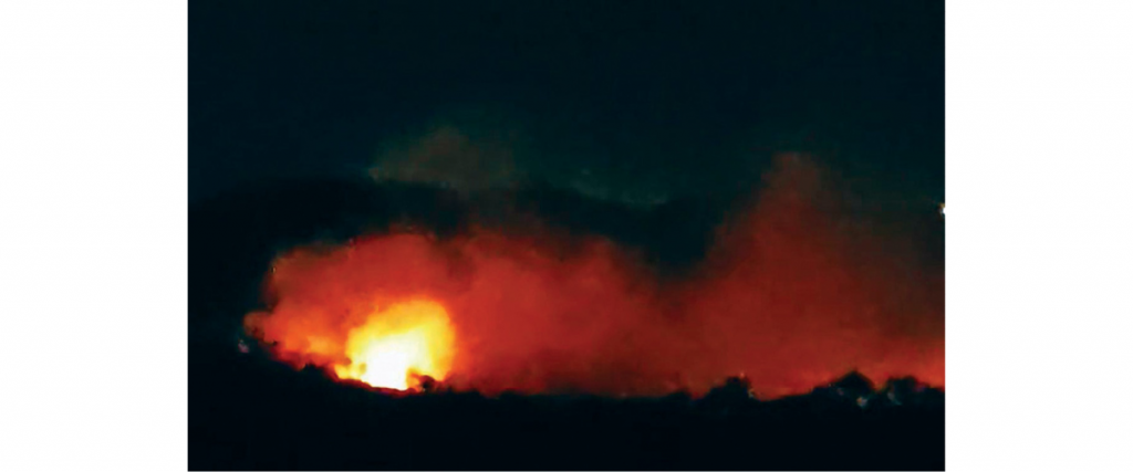 10-acre forest set ablaze in Kollegal