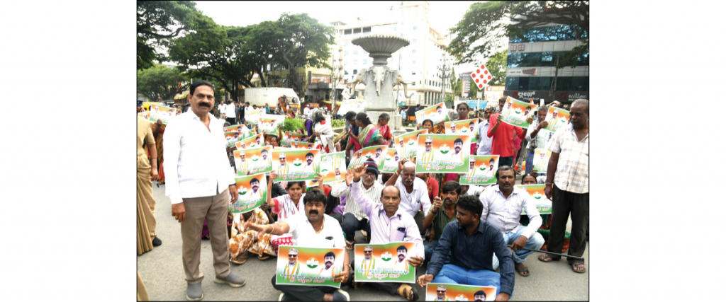 Demanding Cabinet berth: Sait’s supporters stage relay protests, torchlight rally