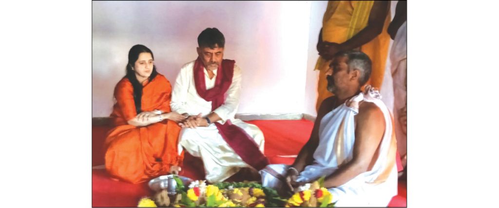 CM Shivakumar visits Bhagamandala amidst rain