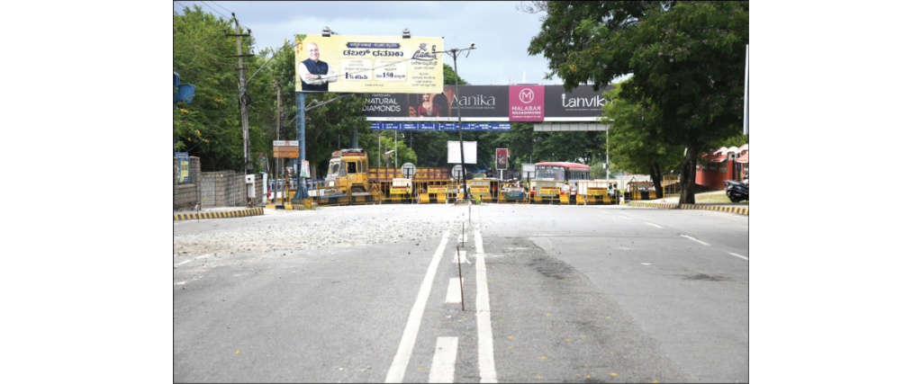 Traffic diverted at LIC Circle