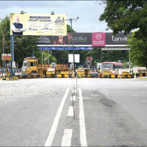 Traffic diverted at LIC Circle