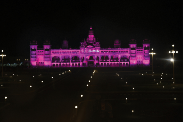 Mysore Palace turns Pink!
