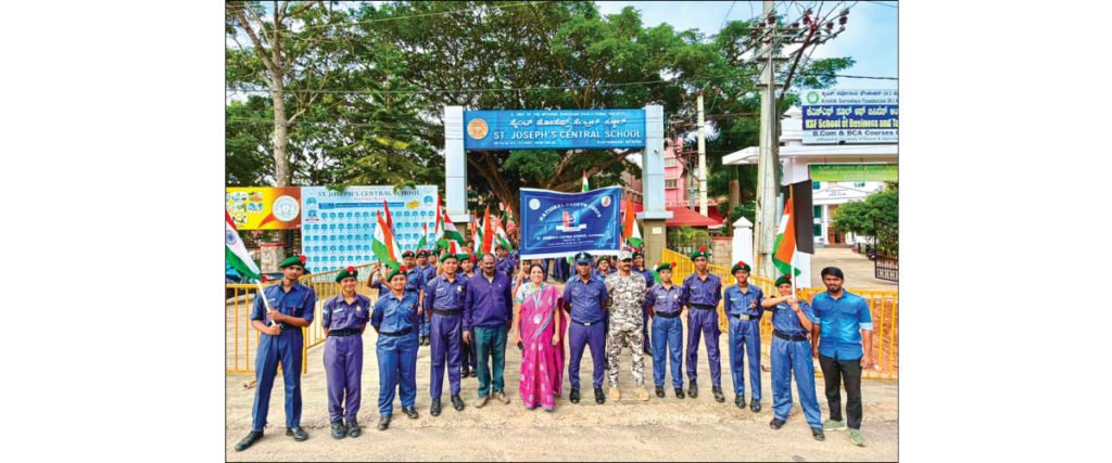 92 NCC Air Cadets participate in I-Day Tiranga March