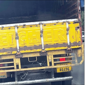 Hidden number plates on goods vehicles