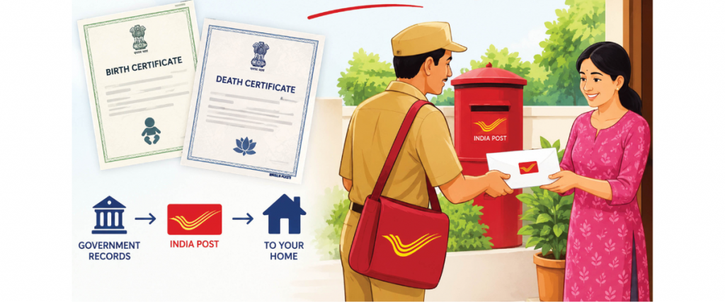 Birth, death certificates to reach homes through post