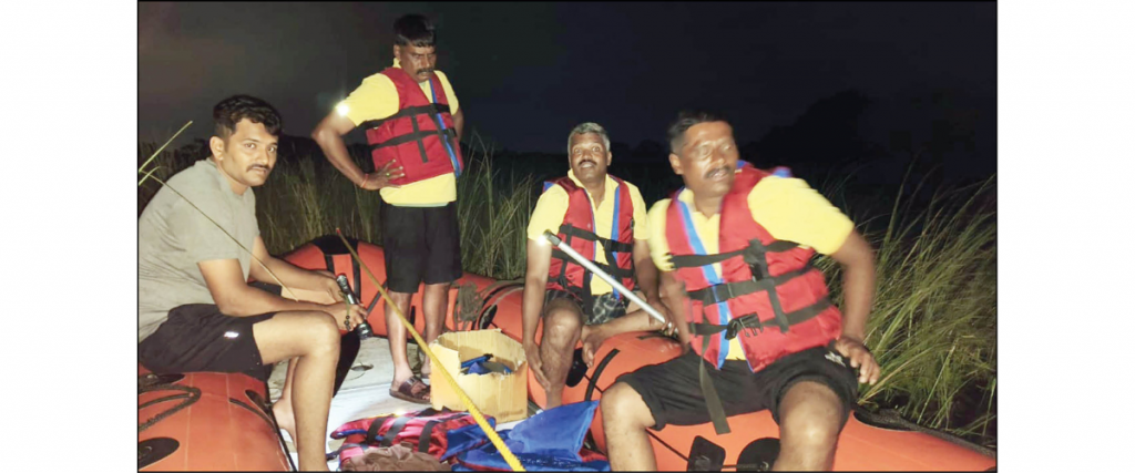 Sudden water release from KRS Dam: 2 people, 6 cattle stranded; rescued