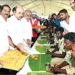 Breakfast hosted for Dasara elephant handlers, families