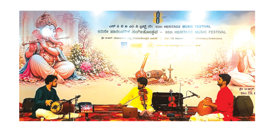 Vid. Keshav Mohankumar performs at 8th Cross Ganesha Pandal