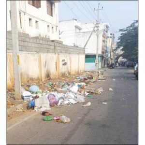 Garbage dumping near Banumaiah’s College