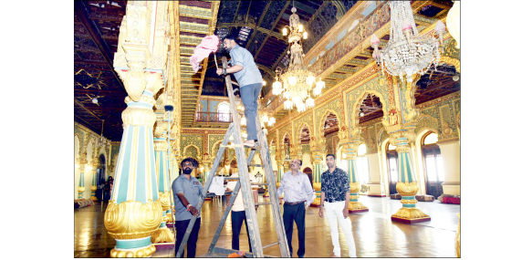 Durbar Hall gets ready for Golden Throne assembly