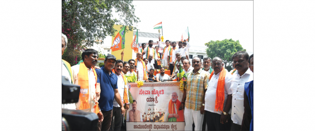 BJP marks event with ‘Seva Jyothi Yathre’