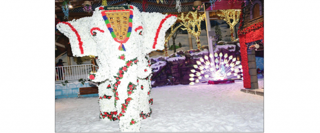 Captain Abhimanyu in a Flowery Avatar at GRS